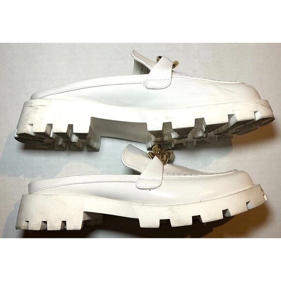 Dream Pairs Shoes Womens Size 9 Slip On Loafers  SDML2326W White Gold Chain - Picture 6 of 12